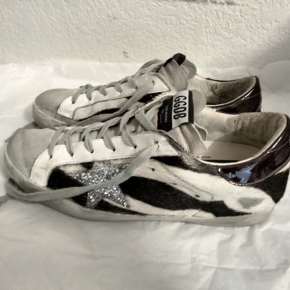 GOLDEN GOOSE GENIUNE CALF HAIR SIZE 38 ZEBRA PRINT - Picture 16 of 16